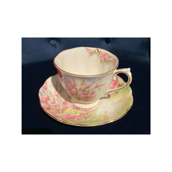 Royal Albert “Blossom Time” Bone China Tea Cup & Saucer – Pink Blossom Scene - Picture 1 of 8